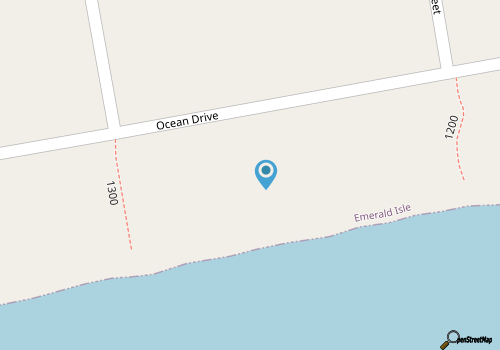 Dolphin's Run, Oceanfront House in Emerald Isle, NC! map location