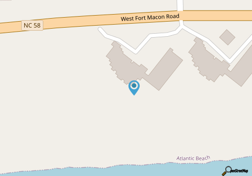 Island Beach Racquet Club 312B, Oceanfront Condo, in Atlantic Beach, NC! map location