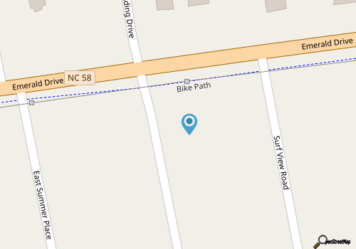 1 Block to Beach: Emerald Isle Gem w/ Ocean View map location