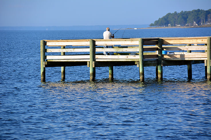 Fishing pier at Lou Mac Park in Oriental, NC