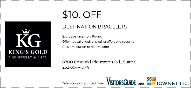 $10. OFF DESTINATION BRACELETS